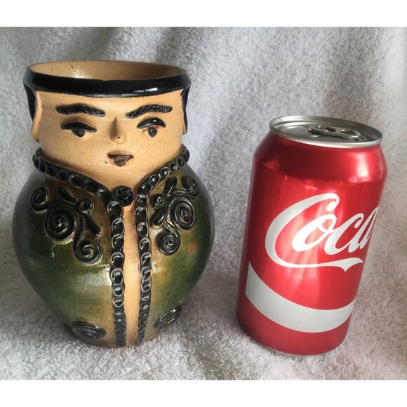 Ornate Woman Lady Artistic Pitcher Jug Hidi 2000 Pottery 5.75" Signed - Picture 3 of 12